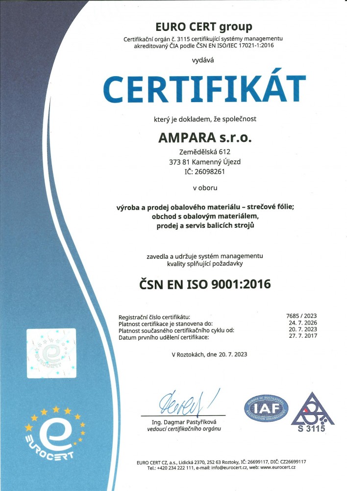 ČSN EN ISO 9001:2016